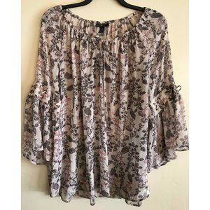 Style & Co. Blouse - Bell Sleeves w/ Lace Detail